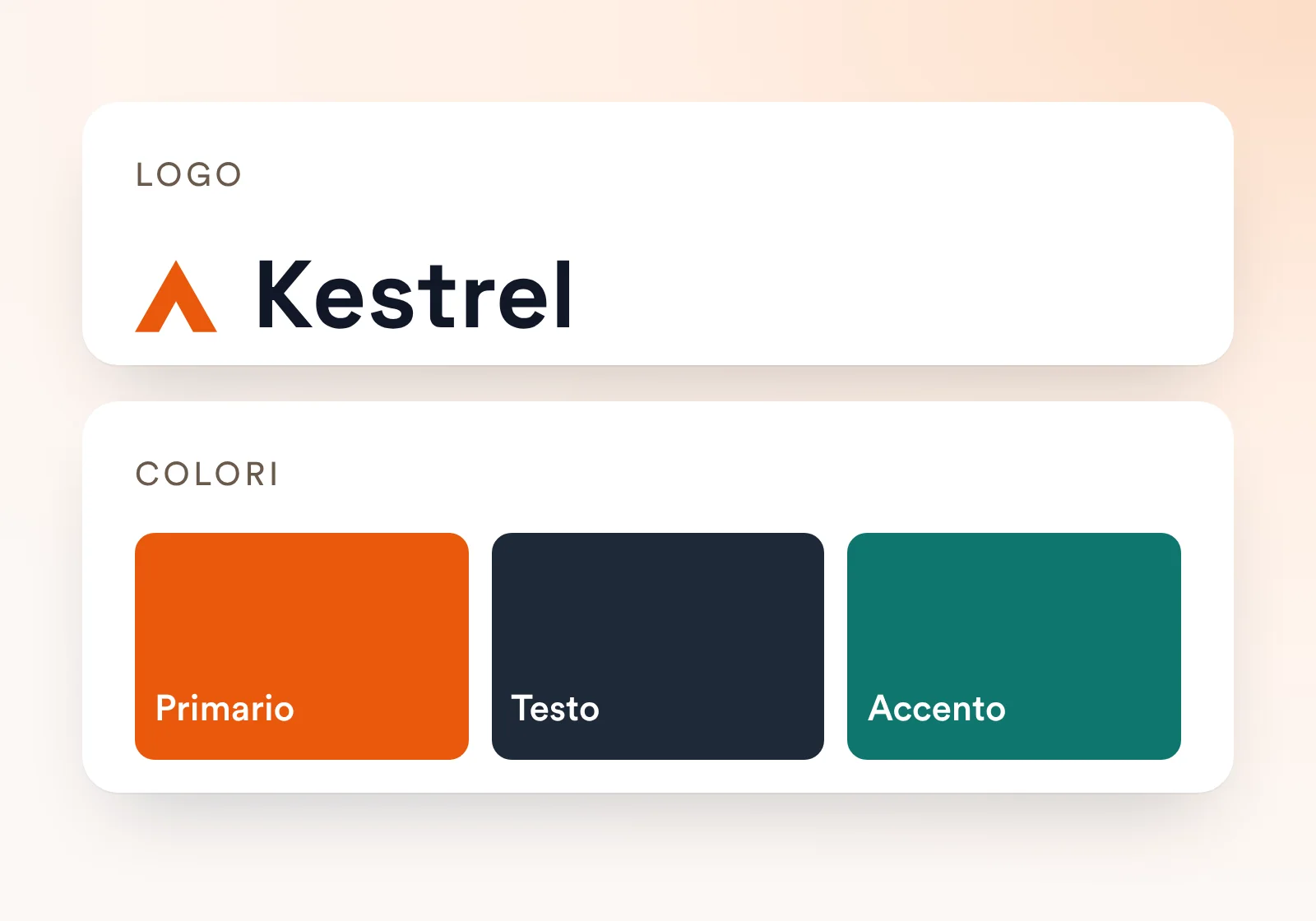 Un kit di marchio di esempio: logo e colori